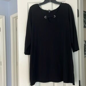 Black sweater with rhinestone detail